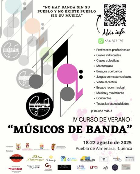 Puebla de Almenara fortalece su legado musical con una nueva edición de su Curso de Verano para Músicos de Banda
 