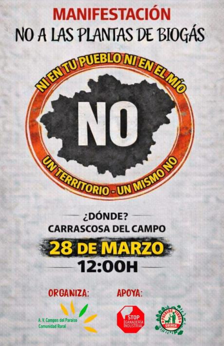 Campos del Paraíso convoca una manifestación contra las plantas de biometano: “Ni en tu pueblo ni en el mío”