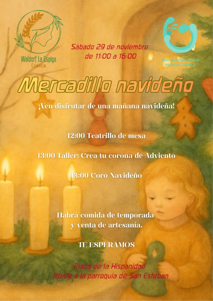 La Asociación Círculo de Agua organiza un mercadillo y actividades navideñas este sábado 29 en Carretería