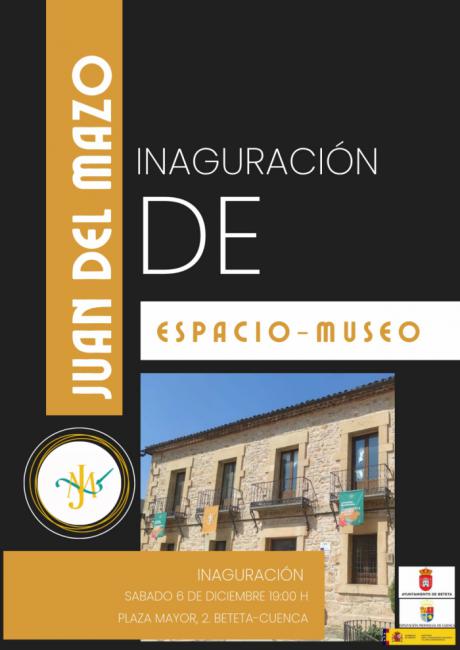 Beteta inaugurará el “Espacio-Museo Juan del Mazo” el próximo sábado día 6 de diciembre