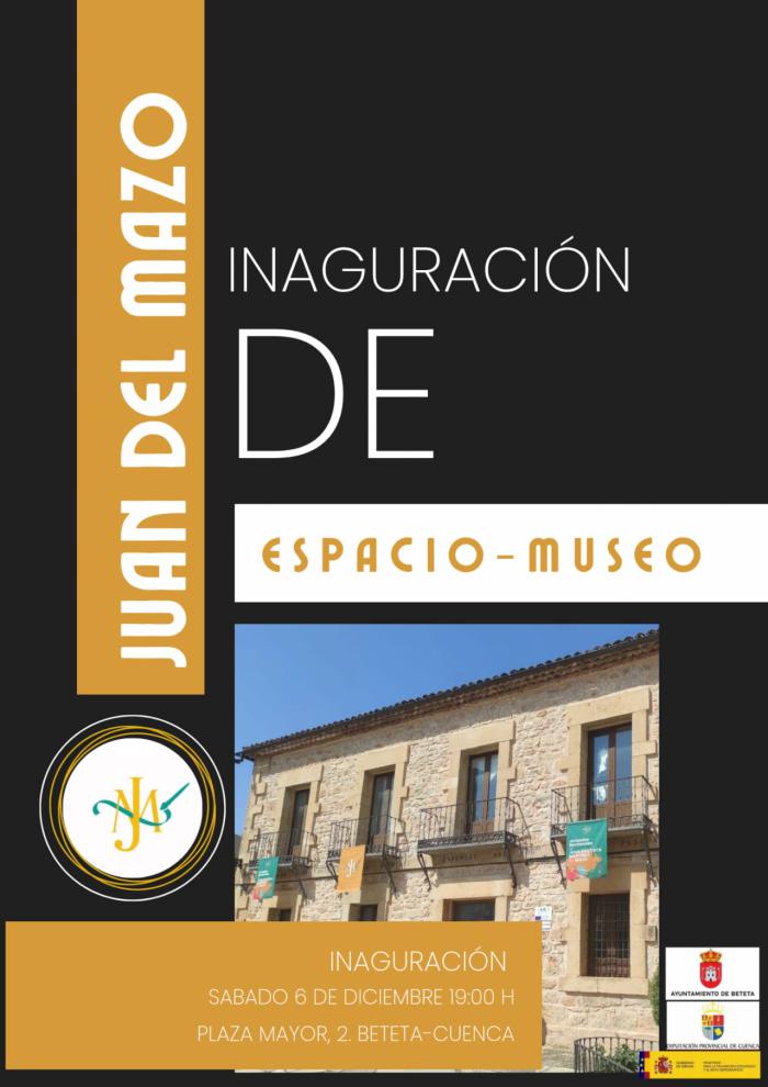 Beteta inaugurará el “Espacio-Museo Juan del Mazo” el próximo sábado día 6 de diciembre