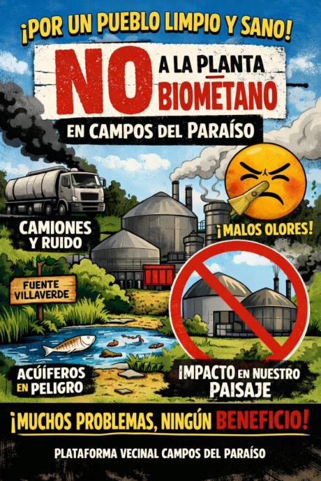 Rechazo vecinal a una planta de biometano en el entorno de Carrascosa del Campo
