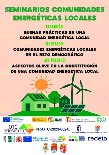 Tarancón, Montalbo y Las Valeras acogerán tres seminarios sobre Comunidades Energéticas Locales para impulsar la transición energética en Cuenca