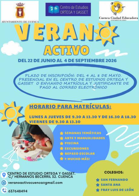 Se abren las inscripciones para la Escuela de Verano Activo 2026 en Cuenca