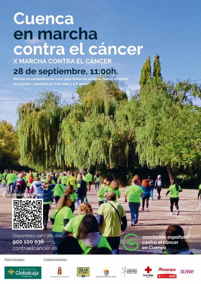 Cuenca celebra el 28 de septiembre la X Marcha contra el Cáncer para fomentar la prevención y recaudar fondos