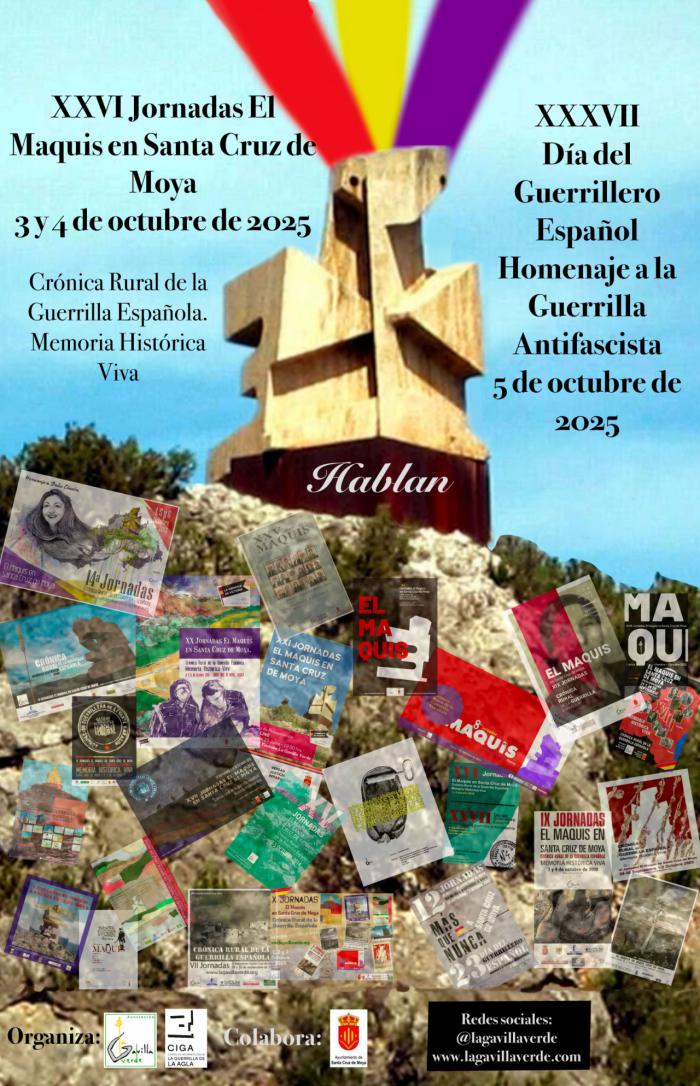 Santa Cruz de Moya celebra las jornadas “El Maquis” y el homenaje a los guerrilleros españoles del 3 al 5 de octubre