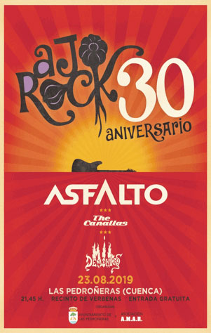 El festival AjoRock 2019 se celebrará el próximo viernes 23 de agosto con la actuación de Asfalto como cabeza de cartel