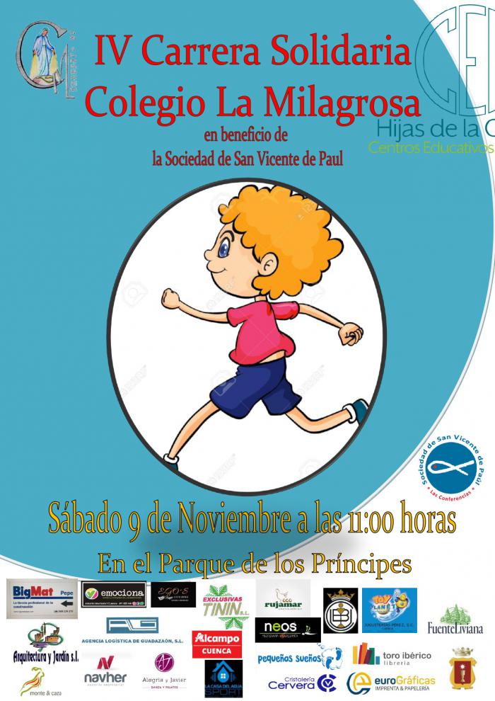 El Colegio La Milagrosa celebra este sábado su IV Carrera Solidaria