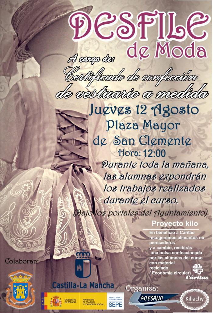 ASESANC celebrará un desfile de moda con los trabajos realizados en su curso de confección de vestuario a medida