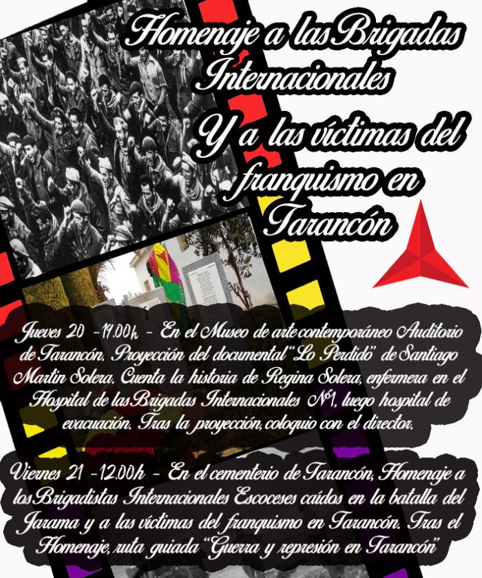 El cementerio de Tarancón acogerá este viernes un homenaje a las Brigadas Intenacionales y a las víctimas del franquismo