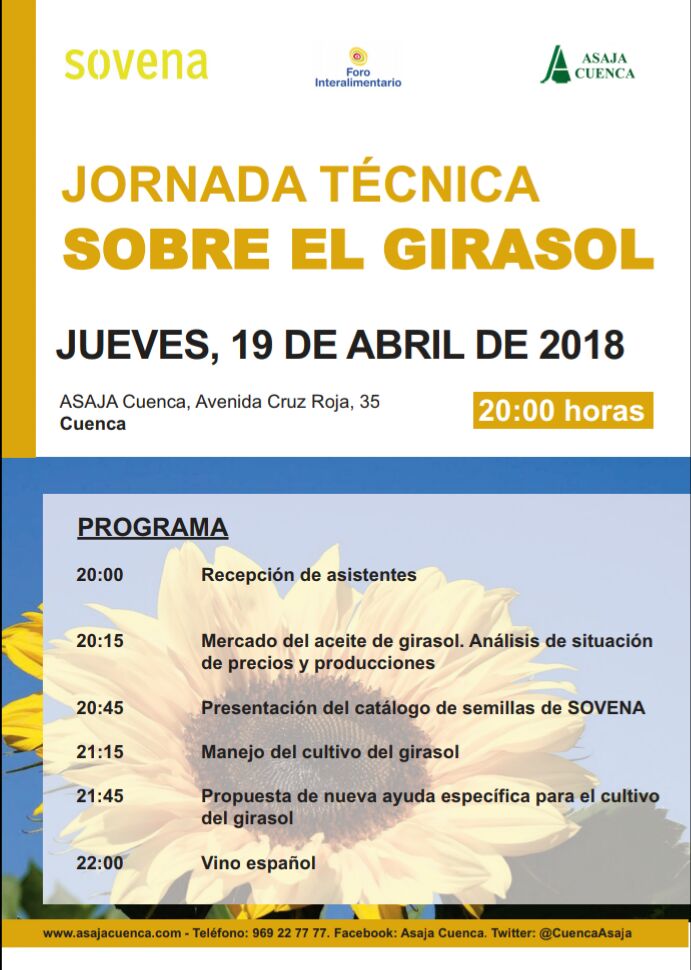 ASAJA organiza una jornada técnica sobre el cultivo del girasol