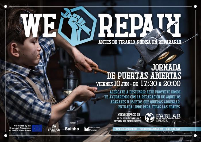 FabLab Cuenca comienza con el proyecto europeo “WeRepair”, el primer taller colaborativo de reparación de objetos en Cuenca
