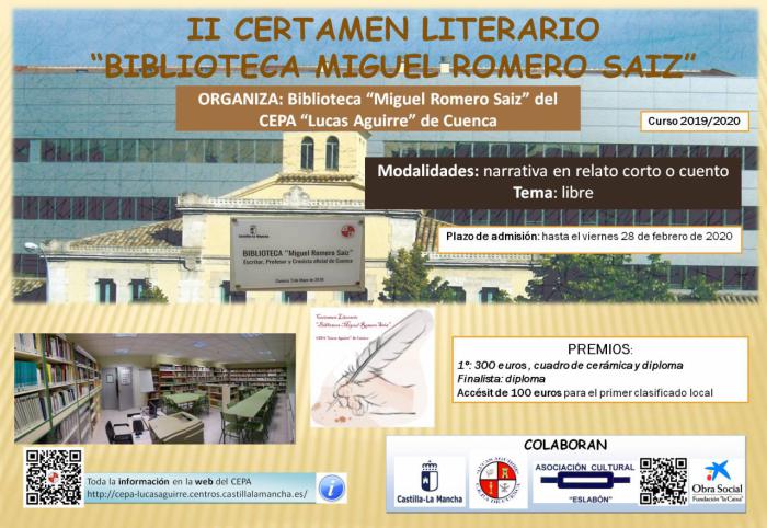 Convocada la segunda edición del Certamen Literario Regional “Biblioteca Miguel Romero Saiz”