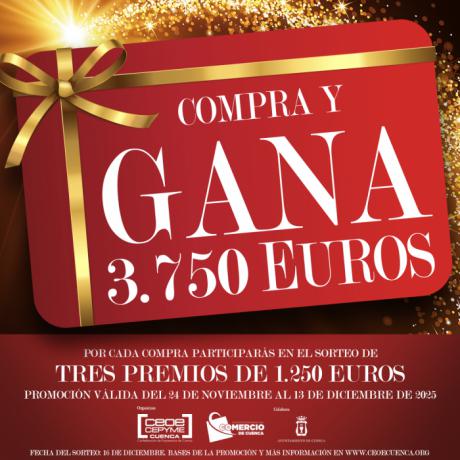 La campaña Compra y Gana de Cuenca sorteará este año tres premios de 1.250 euros en compras