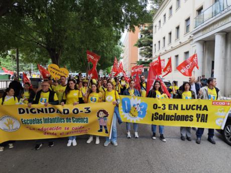 Las trabajadoras de las escuelas infantiles de Cuenca se suman a la huelga nacional para reclamar mejoras laborales y educativas