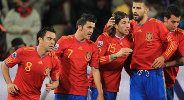 David Villa y otros iconos de la Selección española