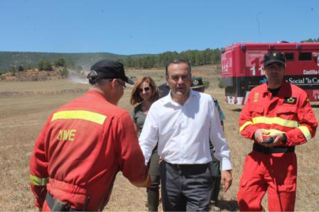 La UME ha desplazado al incendio de Cañamares a 62 militares y 24 vehículos