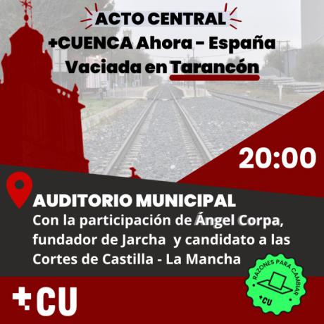 +CUENCA Ahora Tarancón celebrará este miércoles en el Auditorio su acto central de campaña con la presencia de Ángel Corpa