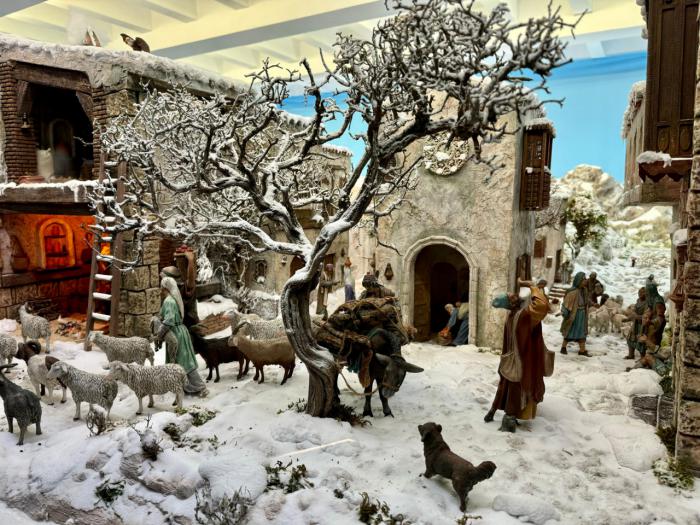 Detalle de un belén participante en ediciones anteriores del Concurso Municipal de Belenes de Cuenca, que este año celebra su 39ª edición con premios en vales para el Mercado Navideño.