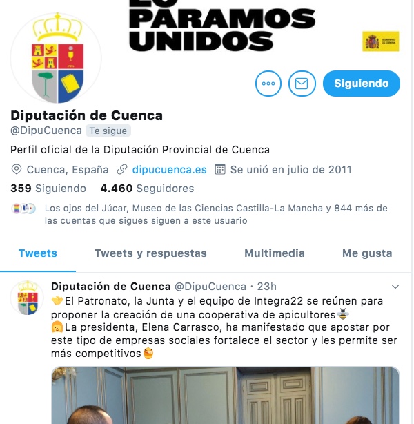 La Diputación de Cuenca duplica el número de seguidores en Redes Sociales durante el primer año de legislatura