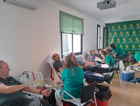 La Guardia Civil de Ciudad Real ha participado durante la mañana en una campaña de donación con Donantes de Sangre Ciudad Real