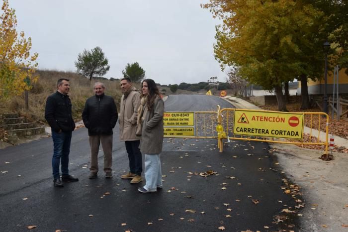 La Diputación de Cuenca avanza en la reparación de la carretera entre Belmonte y Rada de Haro