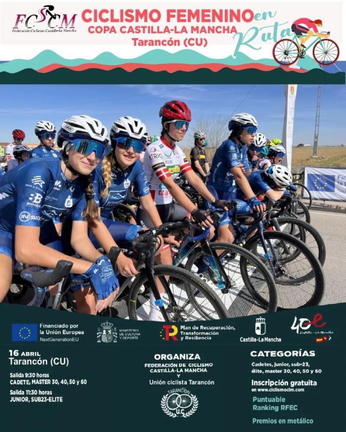 La Copa de Castilla-La Mancha de Ciclismo Femenino llega este domingo a Tarancón