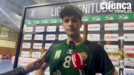 Postpartido | Álvaro Martín, jugador del BM Cuenca, valora la victoria de su equipo frente al Bidasoa Irún