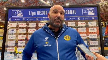 Lidio Jiménez, durante la rueda de prensa posterior al partido en Artaleku, donde destacó la reacción, el trabajo y la competitividad del BM Cuenca pese a la derrota ante el Bidasoa-Irun.