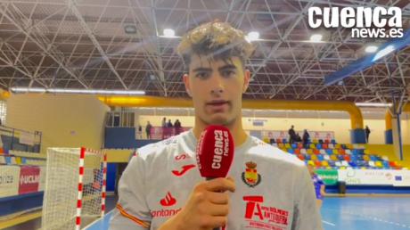 Impresiones del jugador del BM Cuenca, Álvaro Martín Noeda, tras su debut con la selección española junior