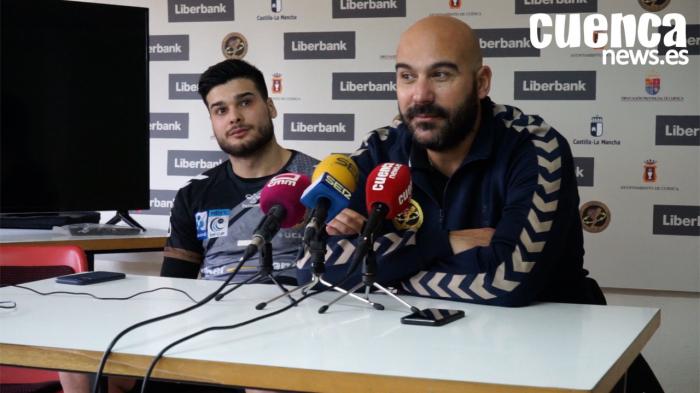 Lidio Jiménez y Natán Suárez, entrenador y jugador del Liberbank Cuenca