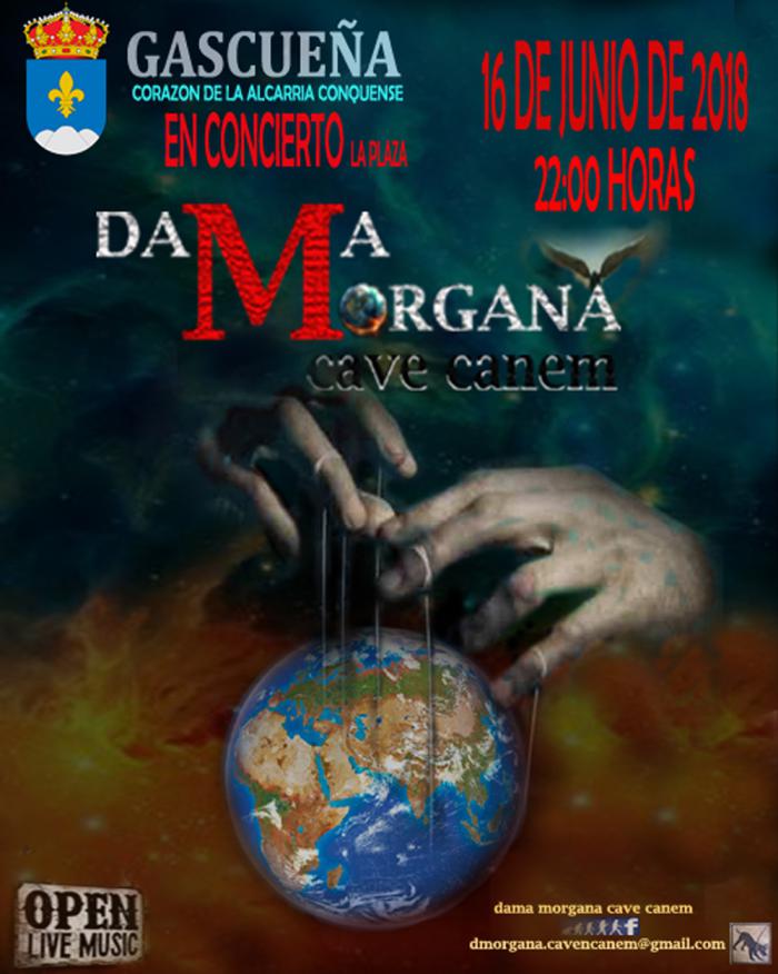 Concierto gratuito de la banda de rock ‘Dama Morgana. Cave Canem’ el 16 de junio en Gascueña