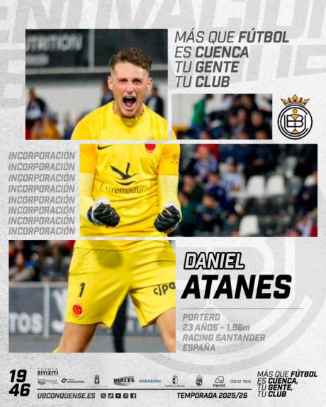Daniel Atanes, nuevo portero de la UB Conquense