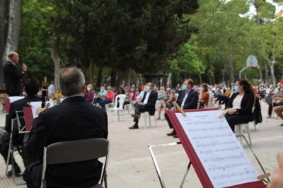 Gran acogida en Albacete al primer concierto de la Banda Sinfónica tras el confinamiento