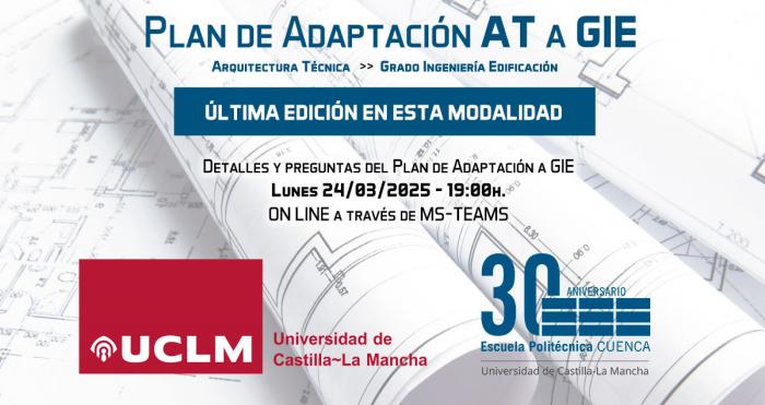 La Escuela Politécnica lanza la última edición de su plan personalizado de adaptación del título en Arquitectura Técnica al grado en Ingeniería de Edificación