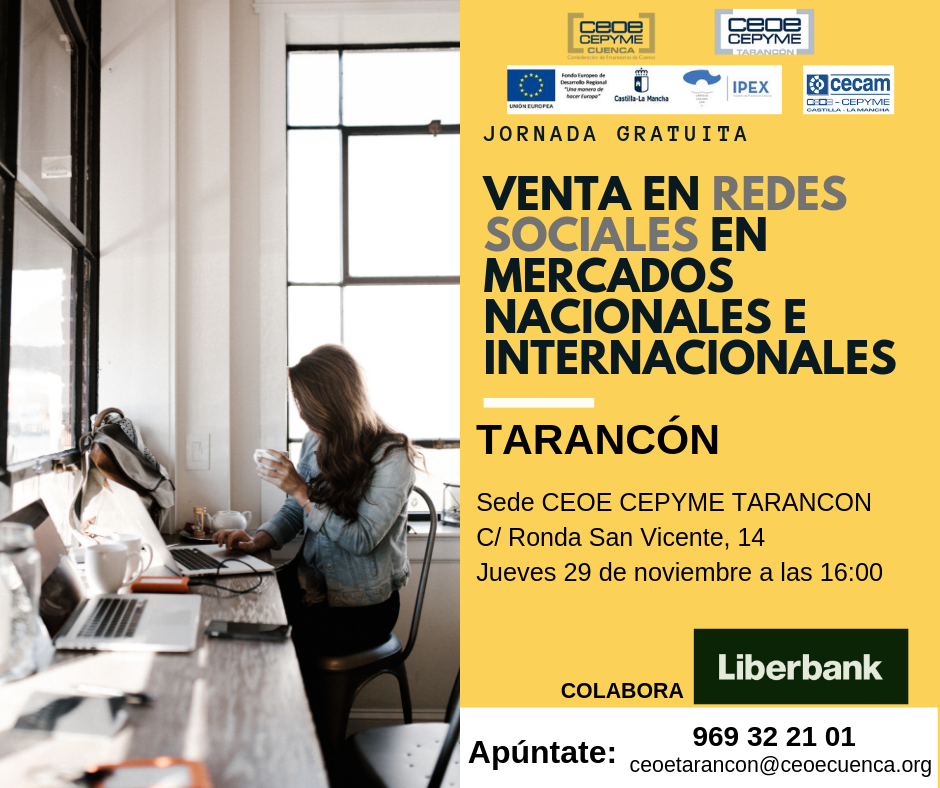 CEOE CEPYME Tarancón acoge este jueves una jornada para vender en redes sociales más allá de nuestras fronteras