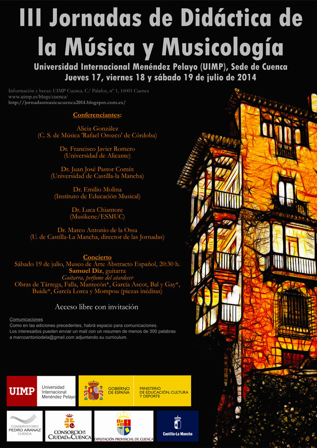 Cuenca acogerá este mes de mayo las III  jornadas de musicología y educación musical