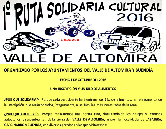 Un recorrido a motor por los parajes de Buendía y Valle de Altomira con fines culturales y solidarios