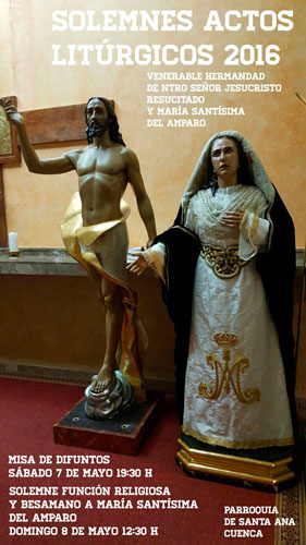 El 8 de mayo se celebra el besamano a María Santísima del Amparo