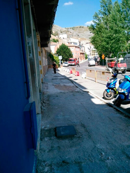 Desalojada una persona en Cuenca por la rotura de una tubería de gas