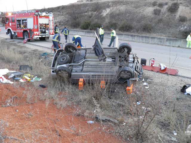 Cinco heridos en un accidente en la A3 a la altura de Minglanilla