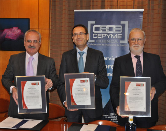 CEOE CEPYME Cuenca suma tres certificaciones de calidad