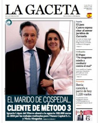 Cospedal desmiente “rotunda y absolutamente” la información publicada hoy por el diario La Gaceta