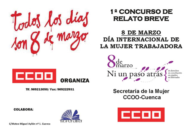 CCOO-Cuenca convoca el I concurso de relato breve con motivo del Día Internacional de la Mujer Trabajadora