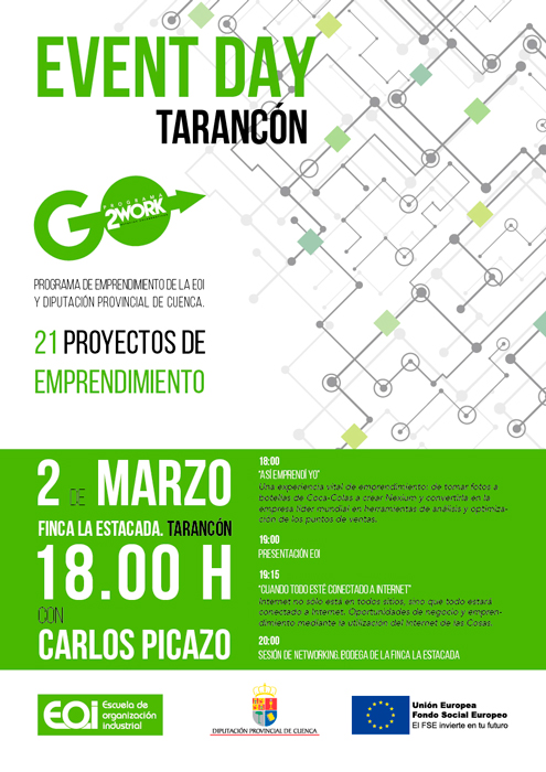 Carlos Picazo será el protagonista del “event day” organizado por la EOI en Tarancón