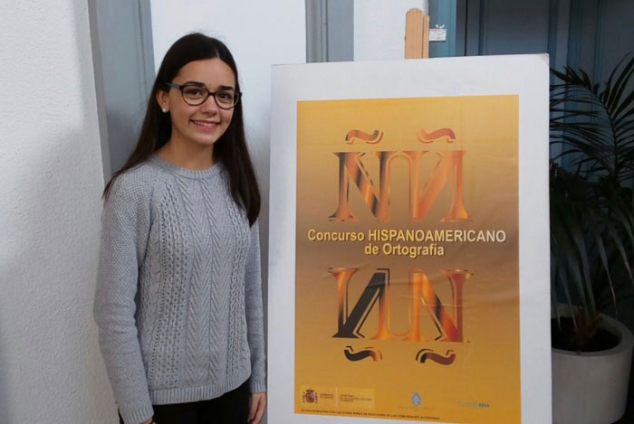 La joven pedroñera Eva María Grande Iniesta representó a Castilla-La Mancha en el XVII Concurso Hispanoamericano de Ortografía