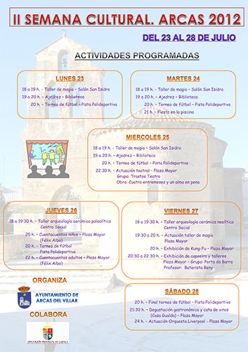 Hoy comienza la Semana Cultural de Arcas