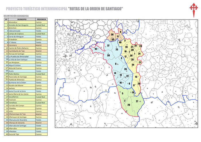 'Rutas de la Orden de Santiago' aumentará el potencial turístico de 40 pueblos de cuatro provincias