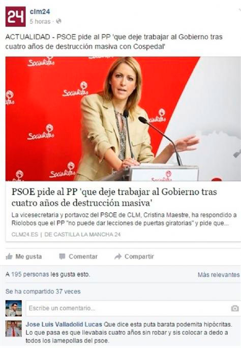 El PP de Cuenca reprueba el comentario desafortunado del alcalde de Villares del Saz   