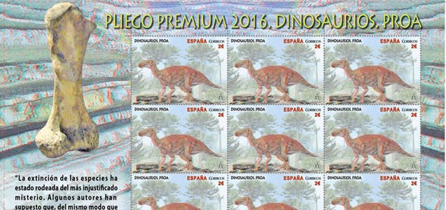 Correos emite cuatro nuevos sellos de dinosaurios de Cuenca y Teruel